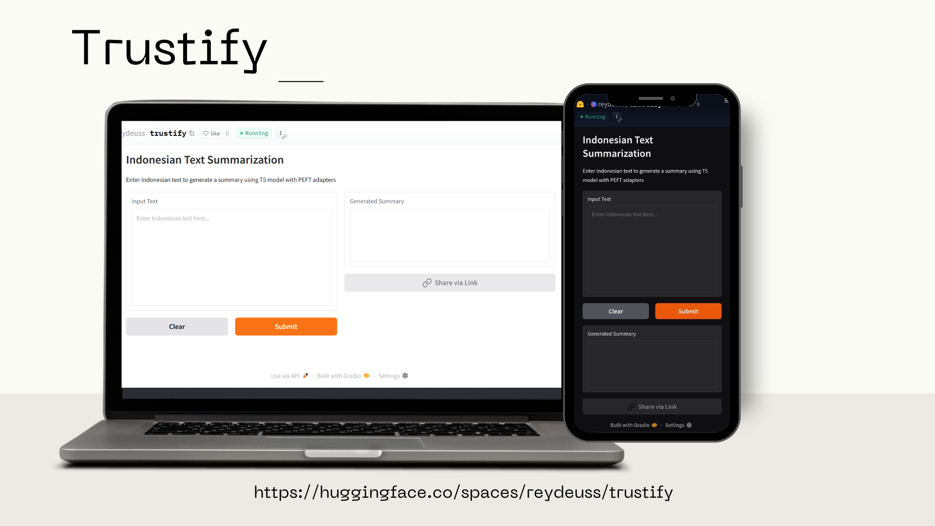 Trustify AI App Mockup